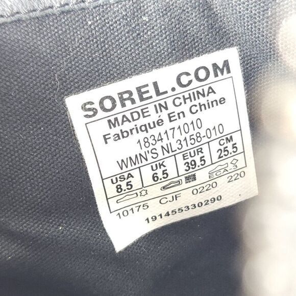 Sorel Women’s Emilie II US 8,5 Black Patent Leather Side Zip Ankle Boots Booties - Picture 13 of 15